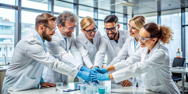 equipe laboratorio reunida